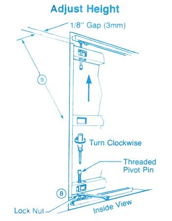 Adjusting Bifold Closet Door Spring Pins And Pivot Brackets