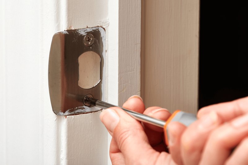 How To Install A New Door Latch And Strike Plate Set
