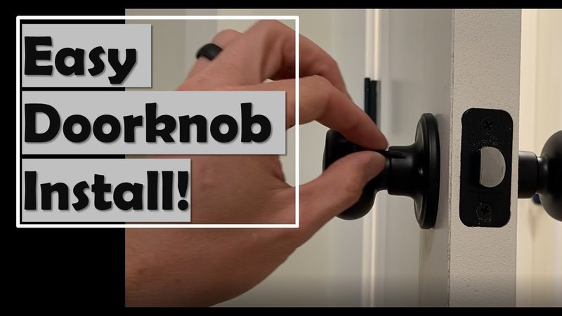 How To Install A Privacy Pin On A Standard Interior Door Knob