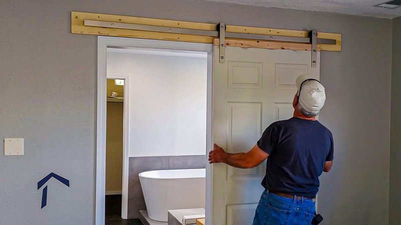 How To Install Specific Hardware For Interior Barn Doors In Bathrooms (Privacy)