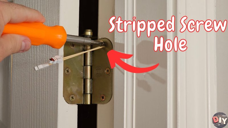 How To Repair A Stripped Screw Hole For A Deadbolt On A Solid Wood Door