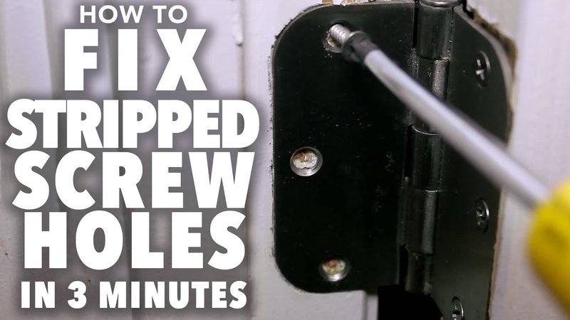How To Repair A Stripped Screw Hole On An Exterior Handleset