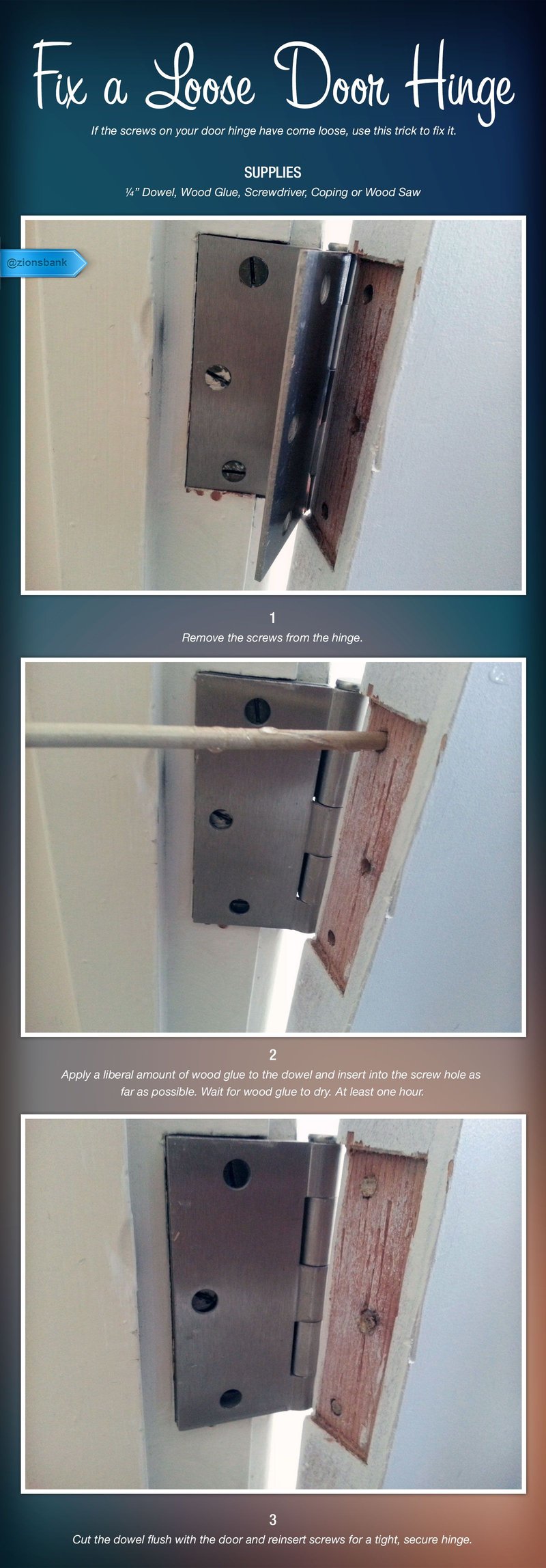 How To Tighten Loose Exterior Door Hinge Screws Effectively