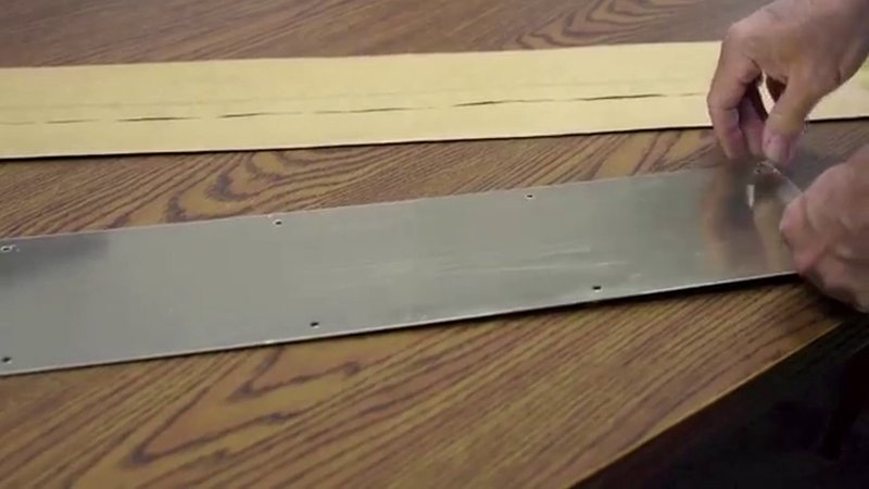How To Touch Up A Damaged Kick Plate Finish