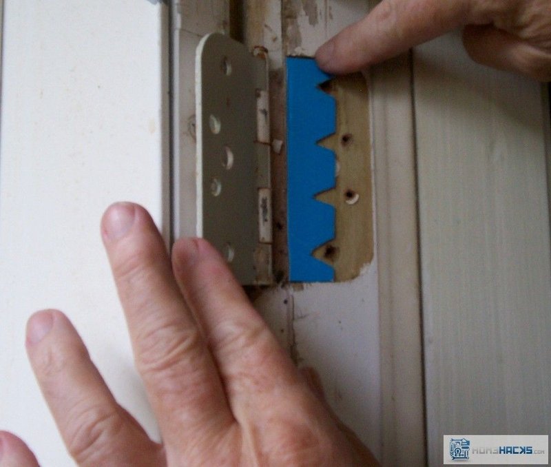 How To Use A Hinge Shim To Correct A Door That Springs Back Open