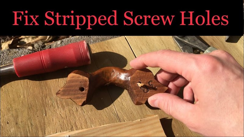 How To Use A Plug Cutter To Repair Stripped Screw Holes