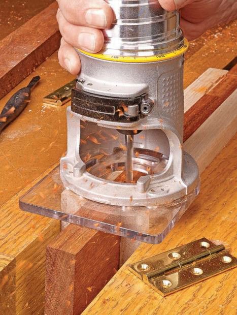 How To Use A Router To Deepen A Hinge Mortise