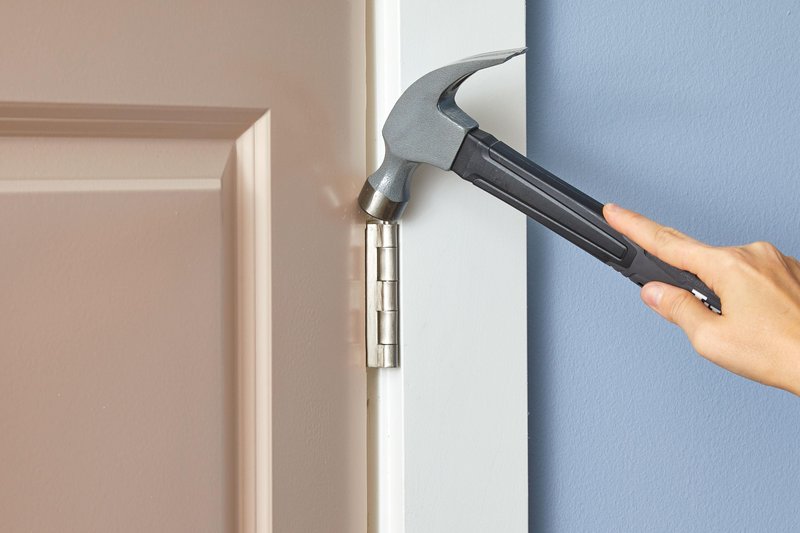 How To Use A Small Hammer For Gently Tapping Hinge Pins