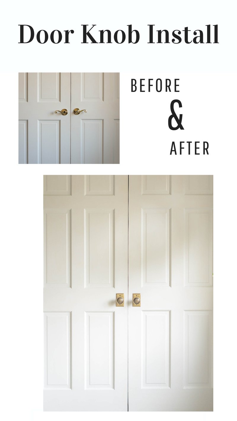 Installing A Dummy Door Knob On A Pantry Or Closet Door