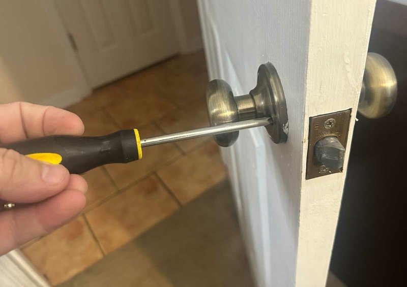 Repairing A Bent Latch Bolt Spring On A Door Latch