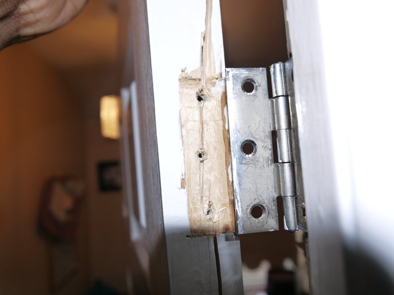Repairing A Broken Hinge Leaf On An Interior Door