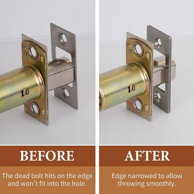Repairing A Deadbolt Strike Plate That'S Been Widened Too Much