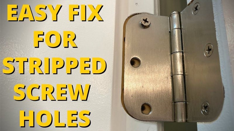 Repairing A Door Frame Where The Hinge Screws No Longer Hold