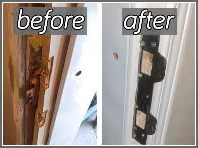 Repairing A Door Frame Where The Strike Plate Screws Are Stripped