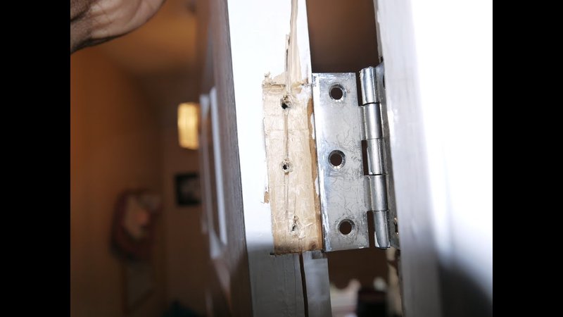 Repairing A Door Hinge That Has Been Damaged By Force