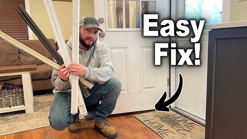 Repairing A Door Sweep That'S Been Damaged By Foot Traffic
