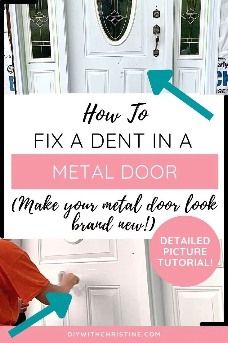 Repairing A Minor Dent In An Exterior Steel Door Near Hardware