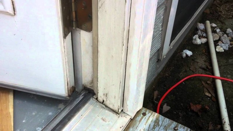Repairing An Exterior Door That Has Water Damage Affecting Hardware